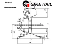 Rail en acier 60E1 (UIC60)